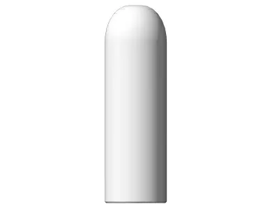Concrete Bollard D250 H800 Smooth Urban Street Barrier 3D model