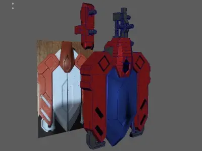 Gundam Gusion Rebake Full City Scissor Shield 3D print model