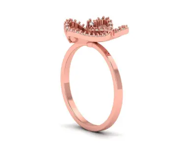 Solitaire Wedding Engagement Women Light Weight Rings 3D print model 8