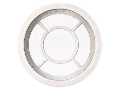 Wooden round window V2  3D model