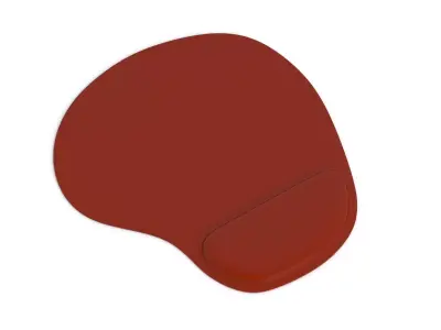 Mousepad With Wrist Support Red 3D model