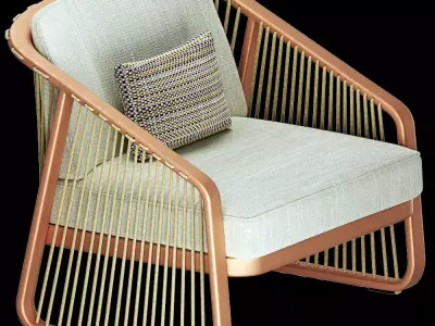 Garden armchair 2 3D model