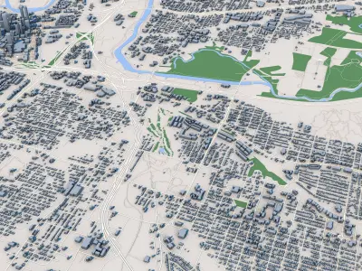 Fort Worth City Texas USA 3D model