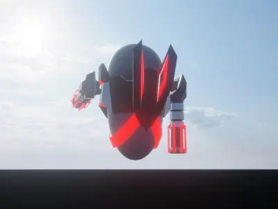 EVE tank version Low-poly 3D model