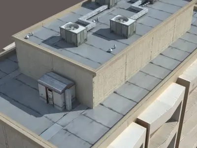 Residential Building 10 Low-poly 3D model