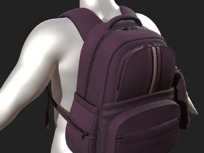 Backpack Camping Generic military combat soldier  Low-poly 3D model