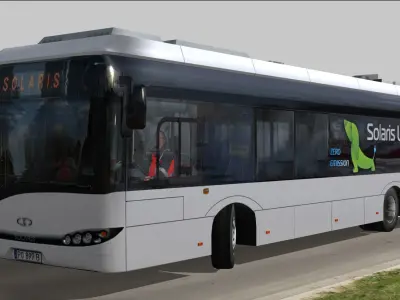 Solaris Urbino 12 Electric bus Low-poly 3D model