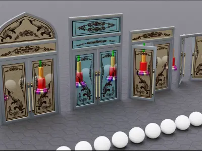 nice decorative doors 3D model