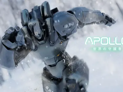 Low Poly  Robot - Apollo Low-poly 3D model