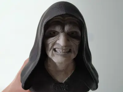 Palpatine Darth Sidious Bust 3D print model