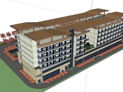 vacation spot-Resort-Fashion Leisure Hotel-0187 3D model