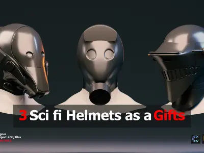 5 SCIFI CYBERPUNK OUTFITS  and SCIFI HELMETS AS A GIFT  VOL 2 Low-poly 3D model