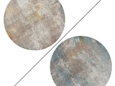 Round Rug Set 233 3D model
