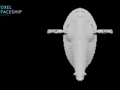 3D VOXEL SPACESHIP Collection 3 Boba Fett 3D model