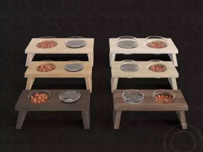 Pet bowl wet food water 3D model