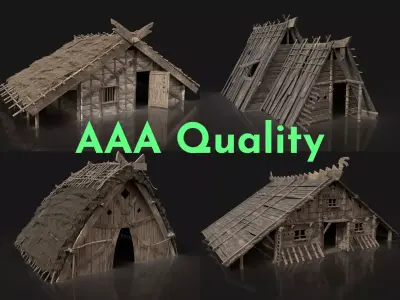 AAA NEXT-GEN VIKING MEDIEVAL NORSEMAN VILLAGE BUILDING PACK