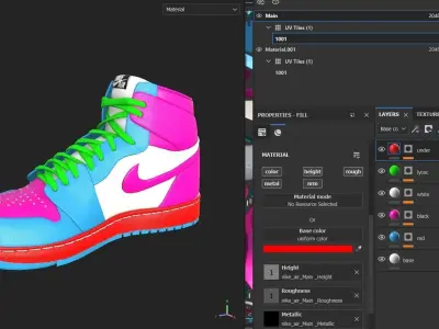 Nike Jordan  Low-poly 3D model