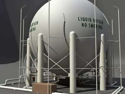 White Oxygen Storage 3D model