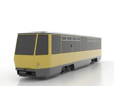 Tatra B6A2M Low Low-poly 3D model