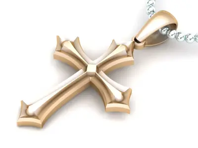 Light Gold Cross New Design  CP 43 3D print model