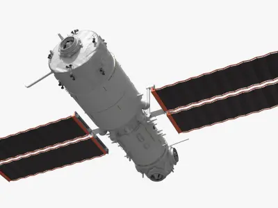  Tiangong Tianhe Main Module with Solar Panels Rigged 