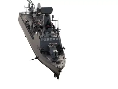 MODERN GUIDED MISSILE CORVETTE 3D model