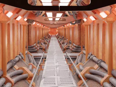 Sci-fi tunnel 3D model