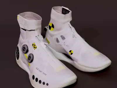 Cyberpunk fashion sneaker scifi future shoes footwear Low-poly 3D model