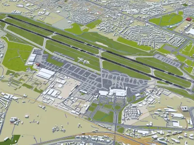 Tashkent International Airport Low-poly 3D model