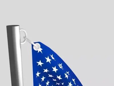 flag animation 3D model USA 3D model