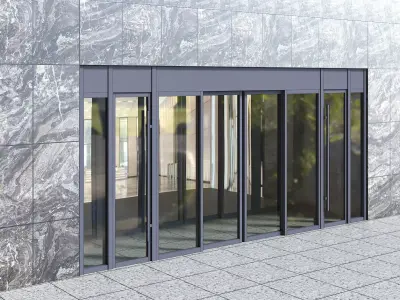 3D model of reception hall door design 3D model