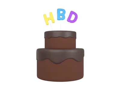 Birthday Cake v1 001 Low-poly 3D model