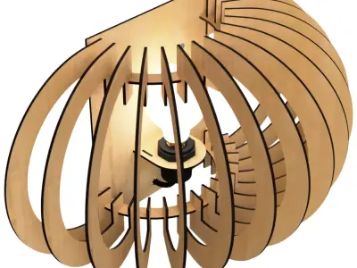 WALL LIGHT STL AND DXF FILES 3 3D print model