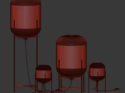 Oda Pulpo Lamp Set 3D model