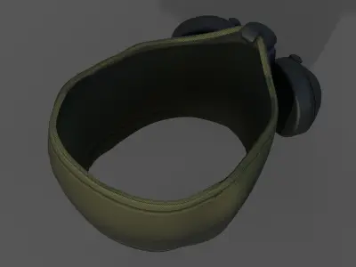 Gas mask respirator scifi futuristic 3d model  Low-poly 3D model