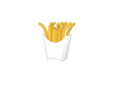 French Fries v2 003 Low-poly 3D model