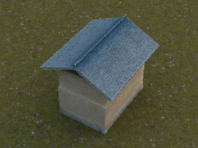 Traditional Rural Dwelling Low-poly 3D model