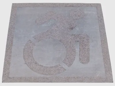 Concrete Handicap Space 3D model