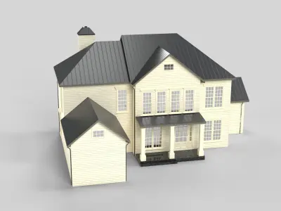 Cottage House Design 20T5  Low-poly 3D model