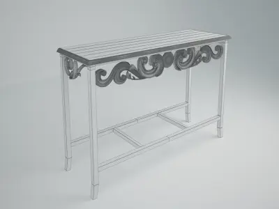 carving table foyer 3D model