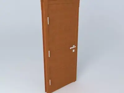 Wood door 2  3D model