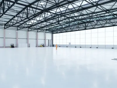 Airplane Hangar Interior 7 Low-poly 3D model