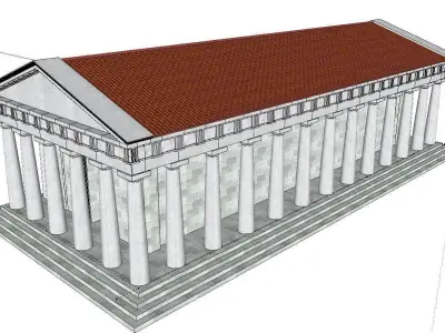 Architecture-Religion-God-Culture-Temple-0271 greek temple wi... 3D model