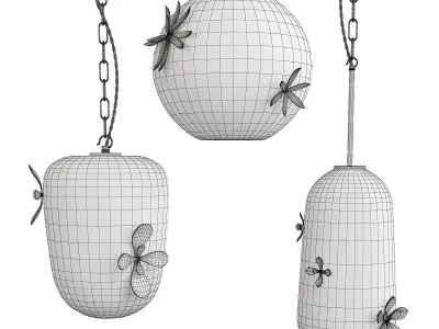 GIA LANTERN PENDANT LIGHT Low-poly 3D model