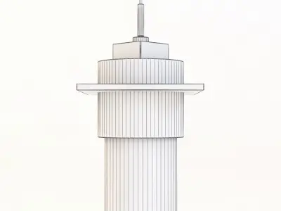 Airis Medium Vintage Platinum Pendant Light 3D model