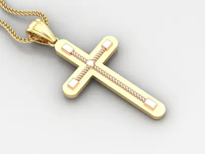 Cross Light Gold 4CP069 3DM STL 3D print model