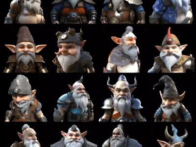 Enchanted Gnome Guardians Collection 3D print model