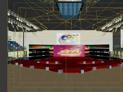 Stage party concert fashion catwalk T station  77 3D model