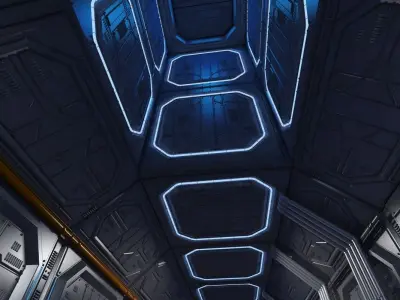 Sci Fi Interior Corridor 3D model order