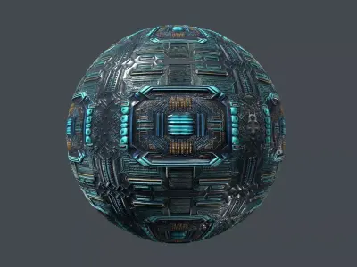 Cyberpunk Seamless PBR Texture 17 Texture